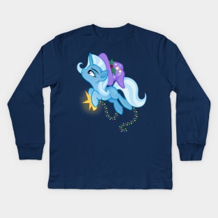 My Little Pony Christmas trixie Lulamoon Kids Long Sleeve T-Shirt